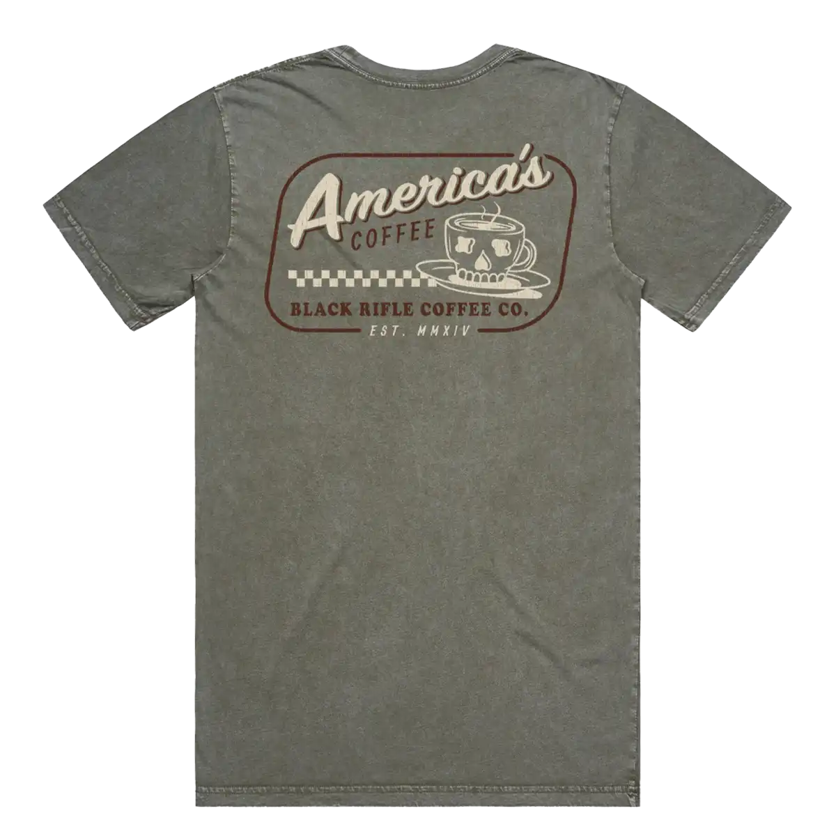 Black Rifle Diner Washed T-Shirt, Moss Stone, S