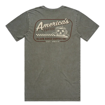 Black Rifle Diner Washed T-Shirt, Moss Stone, S