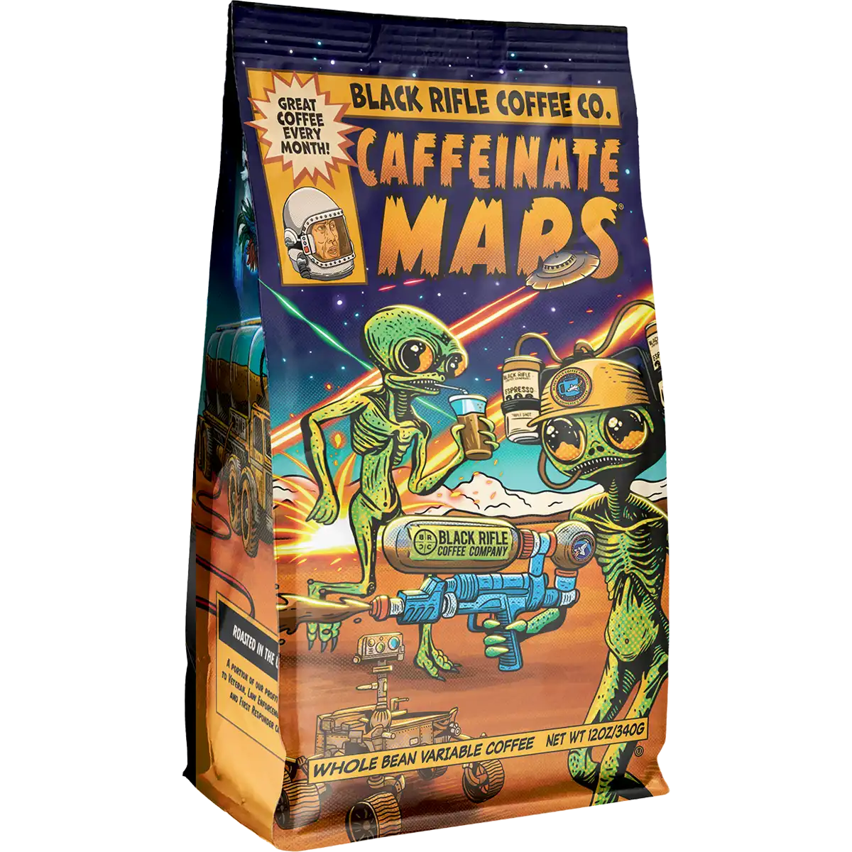 Caffeinate Mars 2.0, 12oz, Whole Bean
