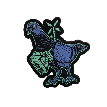 Spy Pigeon Glow in the Dark PVC Patch
